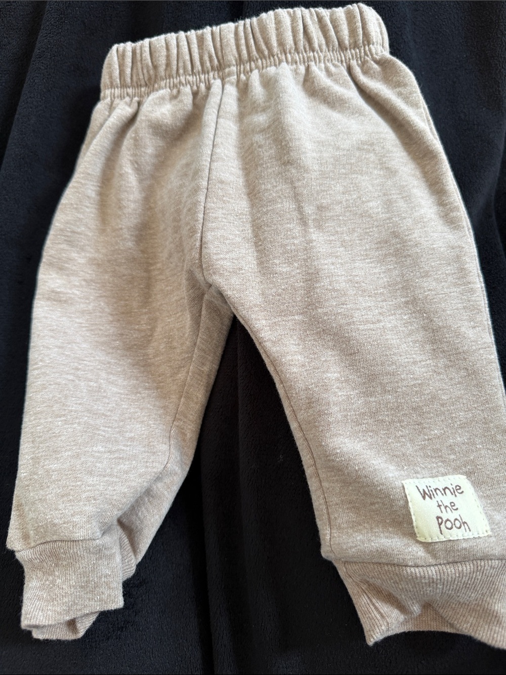Disney Beige Kids Joggers with Winnie the Pooh Patch